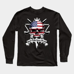 USA Eskrima Kali Arnis Logo Long Sleeve T-Shirt